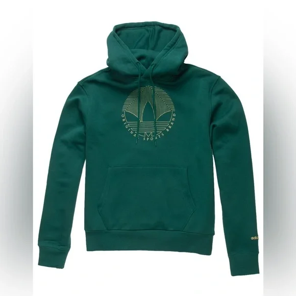 ADIDAS Deco Trefoil Hoodie Green. - Picture 1 of 8
